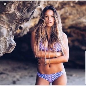 Midori bikini dragon fruit print swim- M top & Bottom